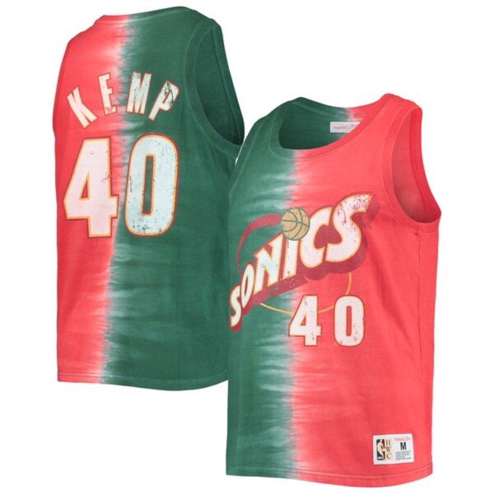 Mitchell & Ness Seattle Sonics Men’s Jersey - Green and Red